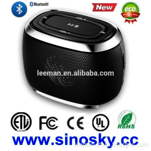 Leeman Sinosky portable mini bluetooth speaker for mobile phone Metallic and smallest Portable dual speaker bluetooth